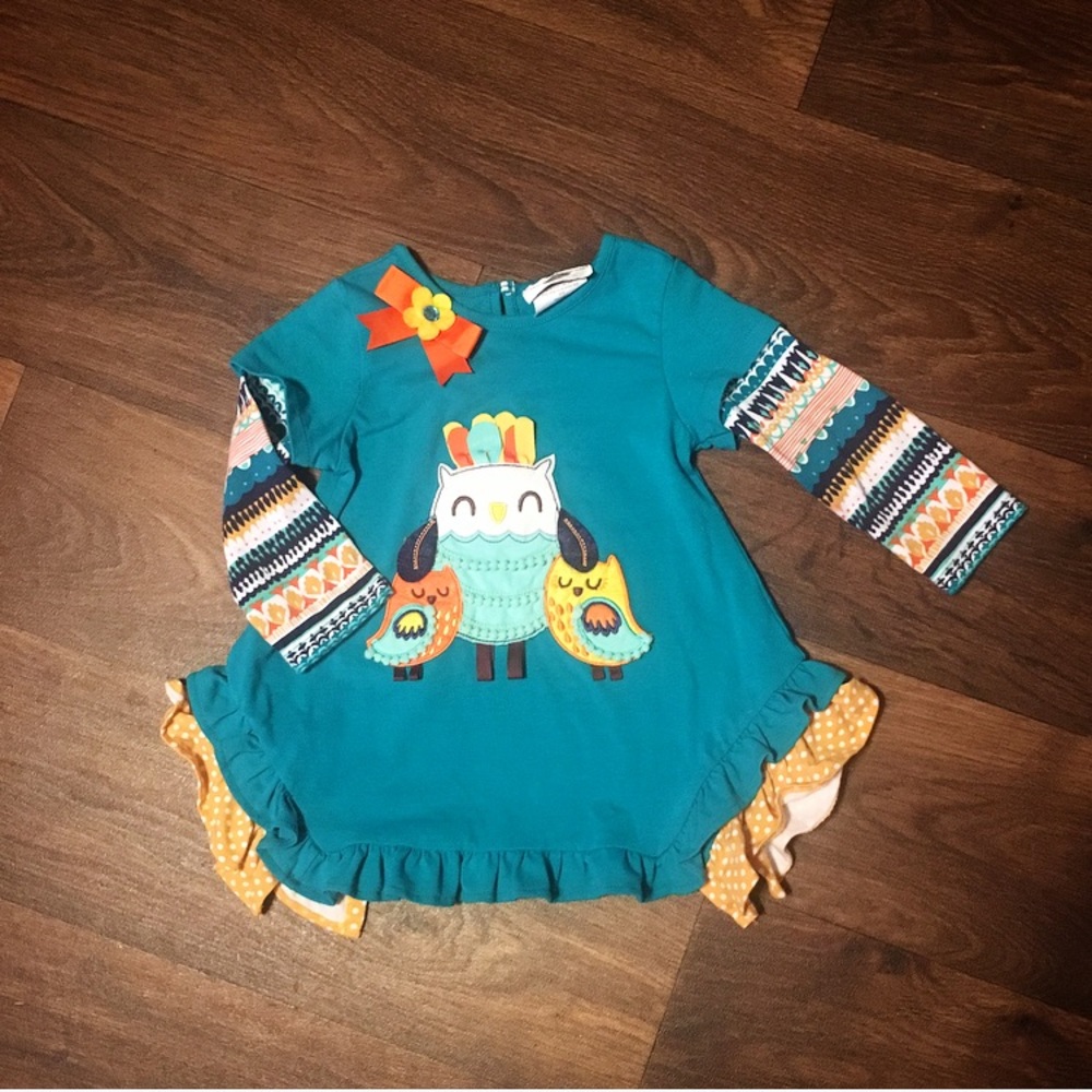 Teal Owl Toddler Shirt